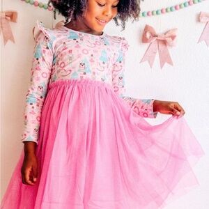 Sweet wink nutcracker long sleeve tutu dress